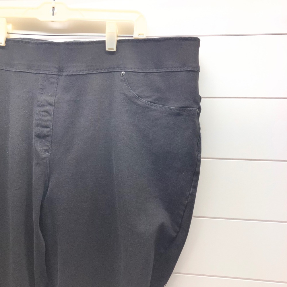 Slim Factor by Investments Plus Black Ankle Pants Womens 3X Pull On Stretch Slim - Picture 2 of 7